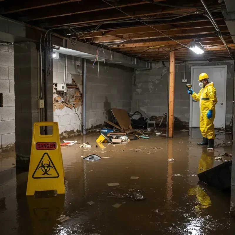 Flooded Basement Electrical Hazard in Surry, VA Property